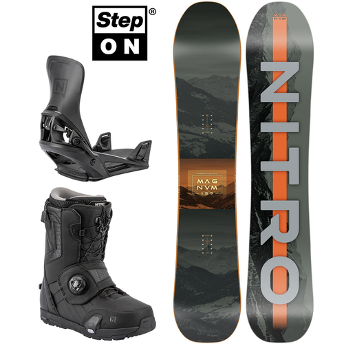 ZESTAW NITRO 2026: Magnum WIDE + Step On ® + Profile TLS | snowboard + wiązania + buty