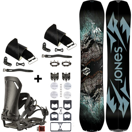 JONES Mountain Twin 3D Split & KOHLA Peak UNI + NITRO Vertical ST & pucks x SPARK R&D | splitboard & foki + wiązania & pucki