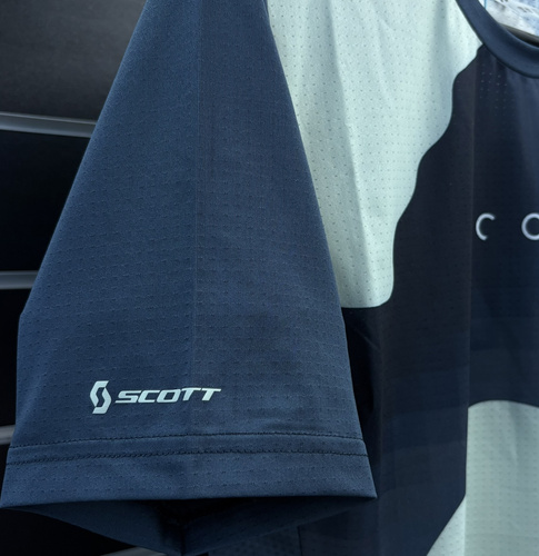 SCOTT Trail Vertic SS Women's Tee | damska koszulka rowerowa | MTB / ENDURO | metal blue / fresh green