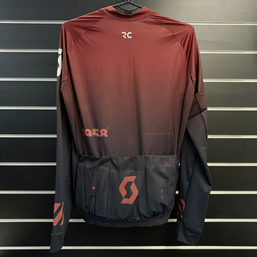 SCOTT RC Pro Long Sleeve Men's Jersey | koszulka rowerowa z długimi rękawami | wood red / dark blue