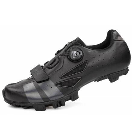 LAKE MX176 | bike shoes | MTB | BOA ® | Action LEATHER | black / grey