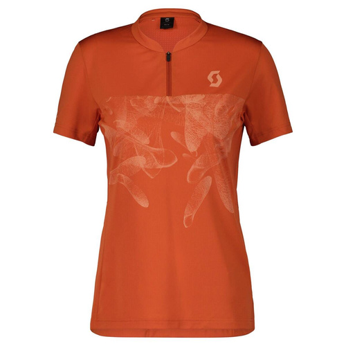 SCOTT Trail Flow Zip SS Women's Shirt | damska koszulka rowerowa | braze orange/rose beige