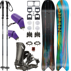 ZESTAW NITRO 2025:  Squash Split & Vertical by KOHLA + Vertical ST & pucks x SPARK R&D + Foldable 4pcs ALU | splitboard & foki + wiązania & pucki + kije