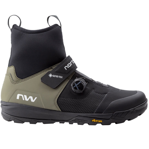 NORTHWAVE Kingrock PLUS MID GTX | bike shoes | MTB / ENDURO | SPD | VIBRAM ® | GORE-TEX ™ | black / forest green