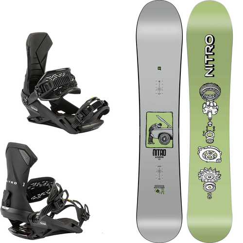SET NITRO 2026: Alternator + Team ULTRA BLACK | snowboard + wiązania