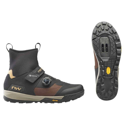 NORTHWAVE Kingrock PLUS MID GTX | bike shoes | MTB / ENDURO | SPD | VIBRAM ® | GORE-TEX ™ | black / brown