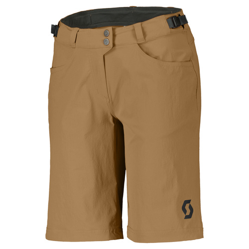 SCOTT Shorts W's Trail Flow w/pad | damskie szorty / spodenki rowerowe | + wewnętrzne spodenki z wkładką | MTB / ENDURO | silt beige