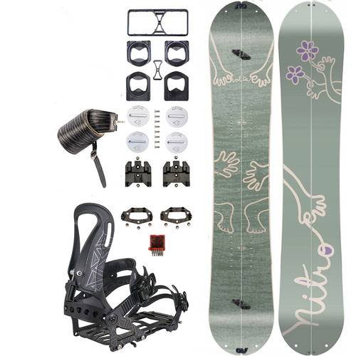 DAMSKI ZESTAW: NITRO Volta & Peak by KOHLA + SPARK R&D Arc ST | splitboard & foki + wiązania & pucki | 145cm