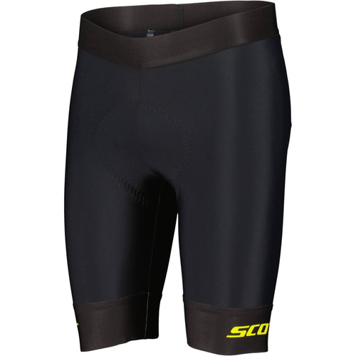 SCOTT RC Pro +++ Men's Short | Spodenki rowerowe z wkładką | black / sulphur yellow