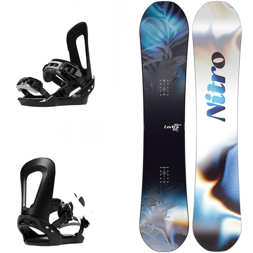 WOMEN'S SET: NITRO Lectra CAM-OUT 2025 + BATALEON E-stroyer BLACK / white | snowboard + bindings