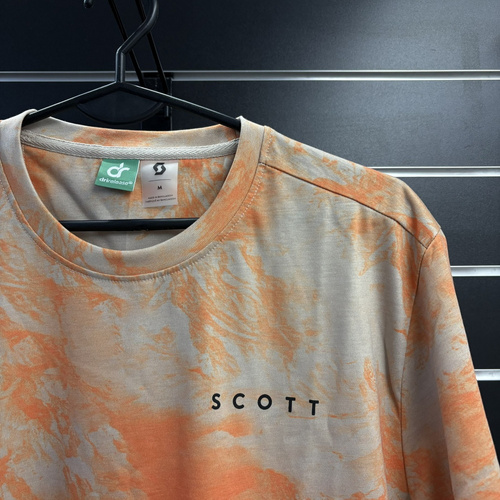 SCOTT DRI Tie Dye Men's Tee | dust white / flash orange
