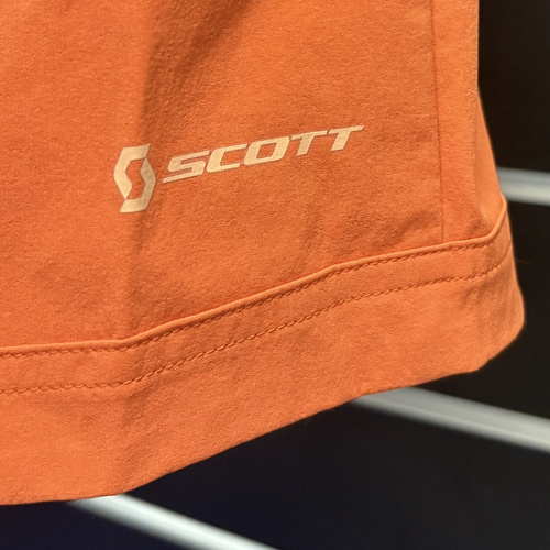 SCOTT Shorts W's Trail Flow w/pad | damskie szorty / spodenki rowerowe | + wewnętrzne spodenki z wkładką | MTB / ENDURO | braze orange