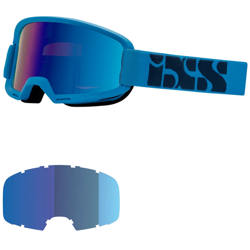 IXS Hack RACING BLUE | gogle rowerowe | Cobalt MIRROR Lens / LT 21%