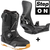 NITRO Step On ® + Venture TLS 2026: snowboard bindings + boots | HEAT Modlable | BOA ® | Introducing the New All-Terrain Convenience Fit | black & black
