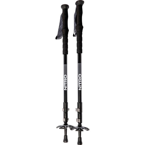 NITRO Telescopic Poles CARBON / ALU 2024 | 65-140cm | 500g! | black / grey