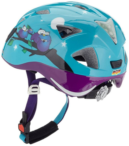 ALPINA Ximo Flash | kid's bike helmet | LED | owls