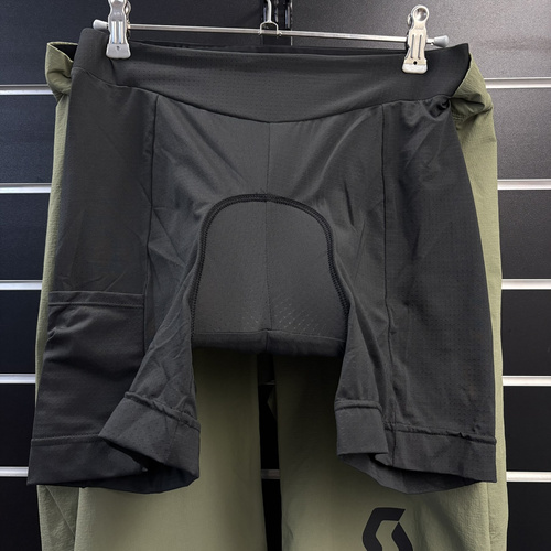 SCOTT Trail Vertic w/pad Women's Shorts | damskie szorty / spodenki rowerowe | + wewnętrzne spodenki z wkładką | MTB / ENDURO | hay green