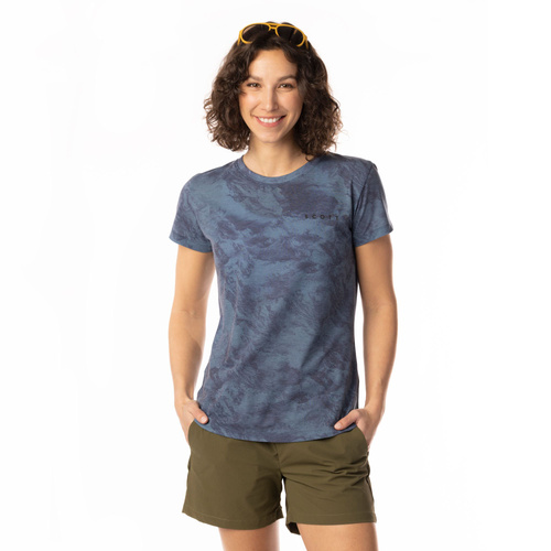 SCOTT DRI Tie Dye Women's Tee | dark blue/metal blue