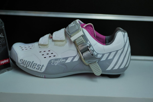 SUPLEST SupZERO StreetRacing Buckle | women's road cycling shoes | reflective silver/white/pink | OUTLET