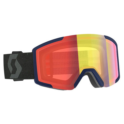 SCOTT Shield LS Retro Blue | ski / snowboard goggle | PHOTOCHROMIC | AMPLIFIER | Nofog™ | ENHANCER | LIGHT SENSITIVE RED CHROME lens S2-S3 (VLT 33-14%)