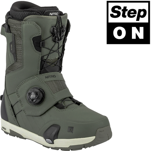 NITRO Step On ® + Profile TLS 2026: wiązania + buty snowboardowe | HEAT Modlable | BOA ® | The Ultimate Fit & Convenient Interface | shadow & black