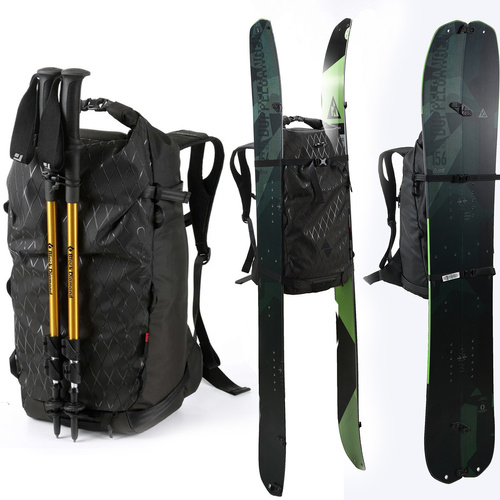 NITRO Splitpack 30 Snow Backpack 2025 | plecak splitboardowy / snowboardowy / narciarski | 22-30l / 920g! z usztywniaczem i mocowaniem na kask | kompatybilny z bukłakiem i protektorem KOROYD | phantom