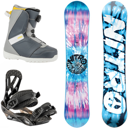 Juniorski zestaw NITRO 2022: snowboard Ripper Youth + Mini Charger S + buty Droid BOA | THE FIRST STEP TO HAPPINESS : )