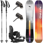 ZESTAW 2024: NITRO Team Split & Peak by KOHLA + UNION Charger + NITRO Foldable 4pcs ALU | splitboard & foki + wiązania + kije | 159cm