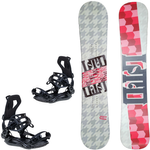 ZESTAW: snowboard LTD MFG mellow CAMBER 141cm + wiązania RAGE / SP FT360 | FASTEC r. S