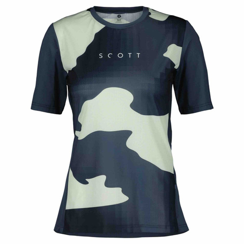 Damska koszulka rowerowa SCOTT Tee W's Trail Vertic SS | MTB / ENDURO | metal blue / fresh green