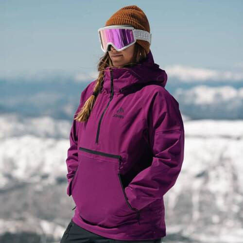 Damska kurtka kangurka snowboard / splitboard JONES Women's MTN Surf Recycled Anorak 2025 | 20K/20K | 2L | deep prurple