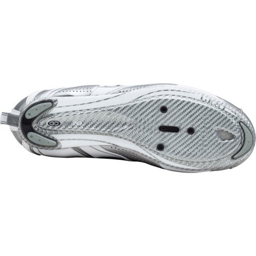 Damskie buty szosowe triathlonowe GIRO Facet TRI CARBON EASTON EC70 chrome / white