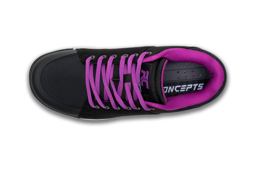 Damskie / dziecięce buty grawitacyjne rowerowe RIDE CONCEPTS Livewire Women's | D3O | Rubber Kinetics DST 6.0 | MTB / ENDURO / DIRT / DH | FLAT | black / purple