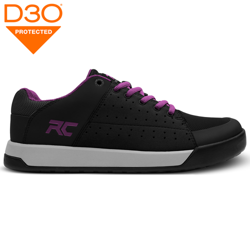 Damskie / dziecięce buty grawitacyjne rowerowe RIDE CONCEPTS Livewire Women's | D3O | Rubber Kinetics DST 6.0 | MTB / ENDURO / DIRT / DH | FLAT | black / purple