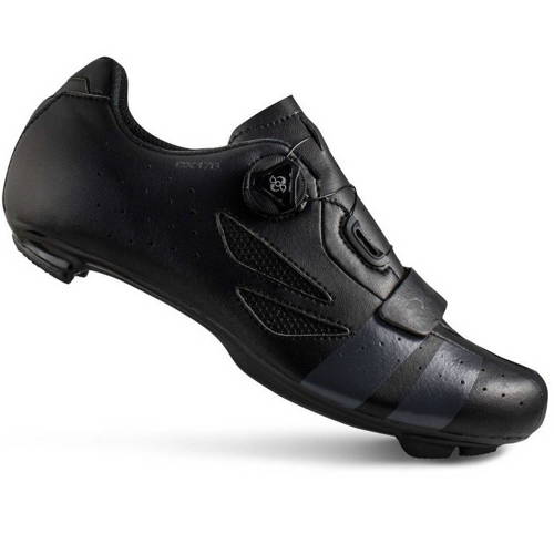 Damskie / dziecięce buty rowerowe szosowe LAKE CX176 BOA Action LEATHER (SKÓRA!) black / gray