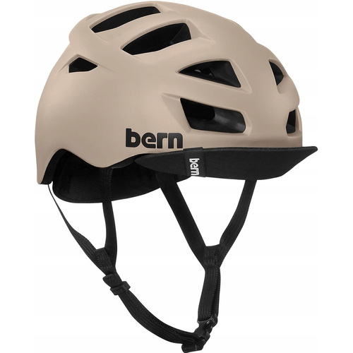 Kask rowerowy BERN Allston | ZIP MOLD+ ® | BOA ® | ALL SEASON | URBAN / E-BIKE | matte sand w/ flip visor