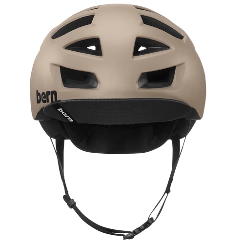 Kask rowerowy BERN Allston | ZIP MOLD+ ® | BOA ® | ALL SEASON | URBAN / E-BIKE | matte sand w/ flip visor