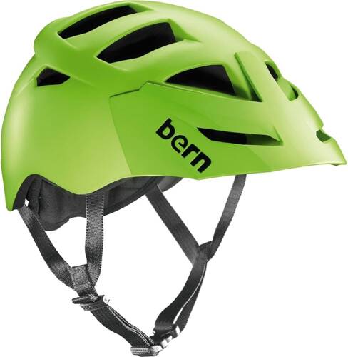 Kask rowerowy BERN Morrison | ZIP MOLD+ ® | BOA ® | ALL SEASON | MTB / E-BIKE / TRAIL / URBAN | matte neon green w/ green visor