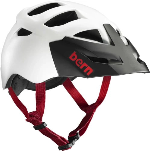 Kask rowerowy BERN Morrison | ZIP MOLD+ ® | BOA ® | ALL SEASON | MTB / E-BIKE / TRAIL / URBAN | satin white w/ black hard visor