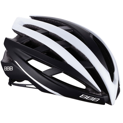 Kask rowerowy szosowy z nakładką aerodynamiczną  BBB Icarus BHE-05 Road Helmet + AERO black / white