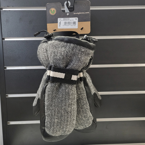 Rękawice narty / snowboard LEVEL Zermatt Wool Mitt black / white | UWAGA