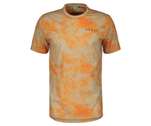 SCOTT DRI Tie Dye Men's Tee | koszulka turystyczno-sportowa | dust white/flash orange