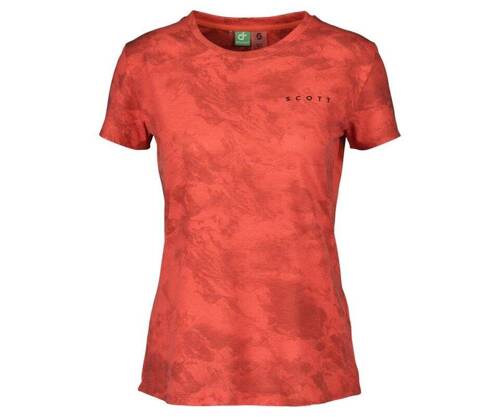 SCOTT DRI Tie Dye Women's Tee |  damska koszulka turystyczno-sportowa | astro red