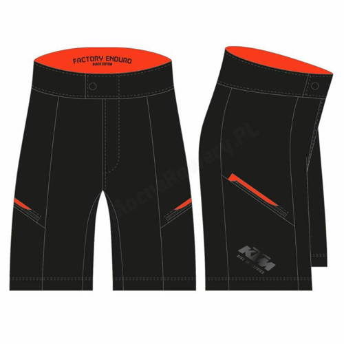 Spodenki / szorty rowerowe KTM Factory Enduro BE Shorts black