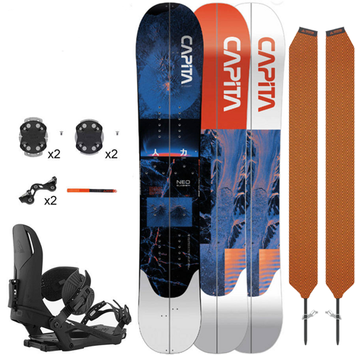 ZESTAW 2023 CAPITA + UNION: splitboard & foki / CAPITA Neo Slasher & UNION Climbing Skins PRO by MONTANA + wiązania UNION Charger | 161cm