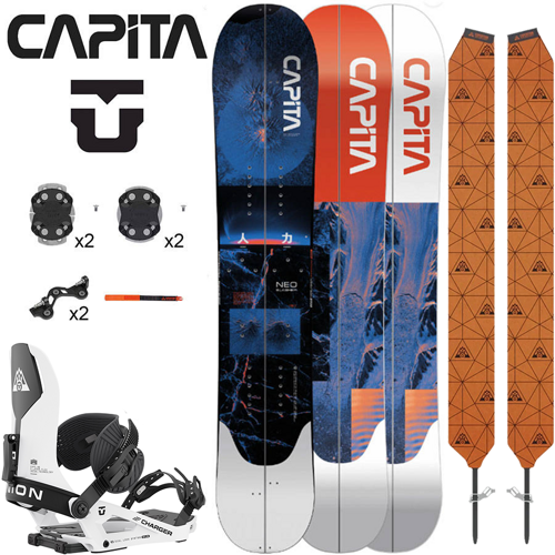 ZESTAW 2023 CAPITA + UNION: splitboard & foki / CAPITA Neo Slasher & UNION Climbing Skins by MONTANA + wiązania UNION Charger | 151cm