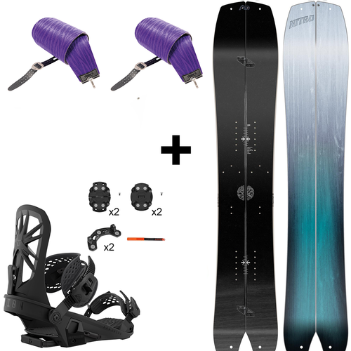 ZESTAW 2023: NITRO Squash & Vertical by KOHLA + UNION Explorer | splitboard & foki + wiązania | 159cm