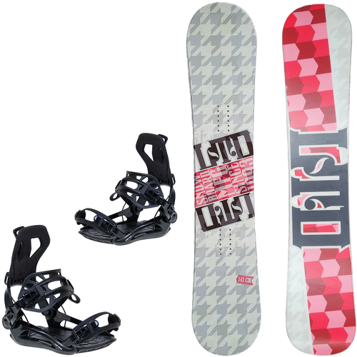 ZESTAW: snowboard LTD MFG mellow CAMBER 141cm + wiązania RAGE / SP FT360 | FASTEC r. S