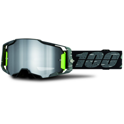 100% Armega Goggle Antibia | gogle moto / rowerowe MTB / ENDURO / MX | MIRROR SILVER FLASH lens